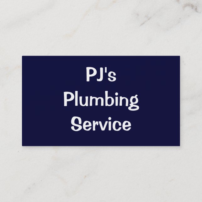 HANDEL - PLUMBERN VISITENKARTE (Rückseite)