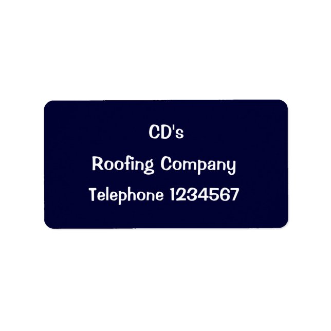 HANDEL, ROOFING ADRESSAUFKLEBER (Vorne)