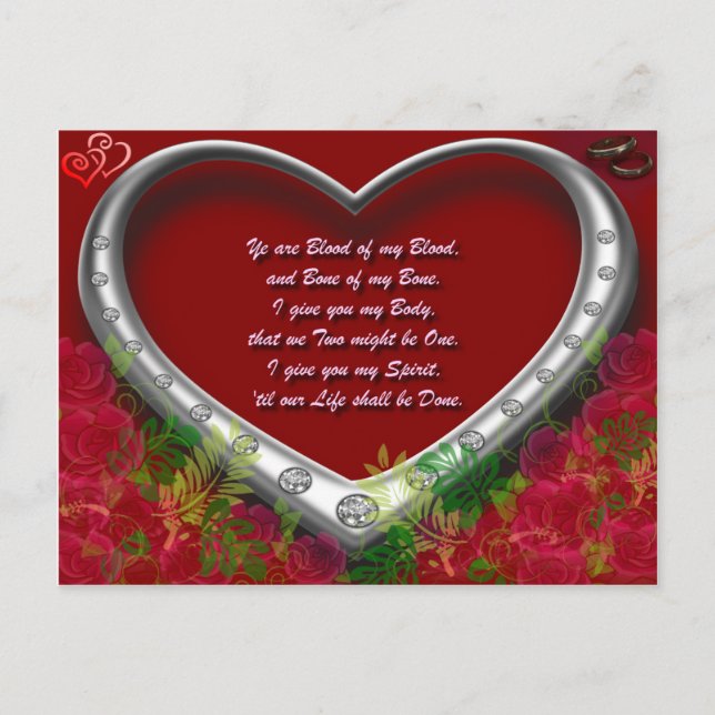 Handel. Schotte Liebe Vow: Blut meines Blutes - Bl Postkarte (Vorderseite)