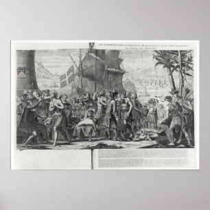 Handel zwischen mexikanischem amerikanischem poster