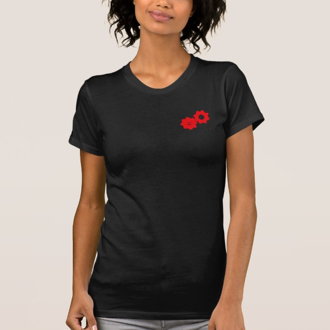 Handeln schlechte Sachen… (Damenrot) [VERBESSERT] T-Shirt (Vorderseite)