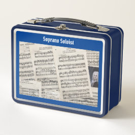 Händels Messiah Sopranistin-Soloist-Metal-Lunchbox Metall Brotdose