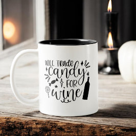 Handelsbonbons für Wein Funny Halloween Zweifarbige Tasse