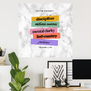 Handelsdesign   Erinnerung   Motivation auf Marmor Poster