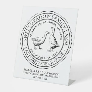 HANDELSGESCHÄFTSNAME PRODUKTSIGN SOCKELSCHILD