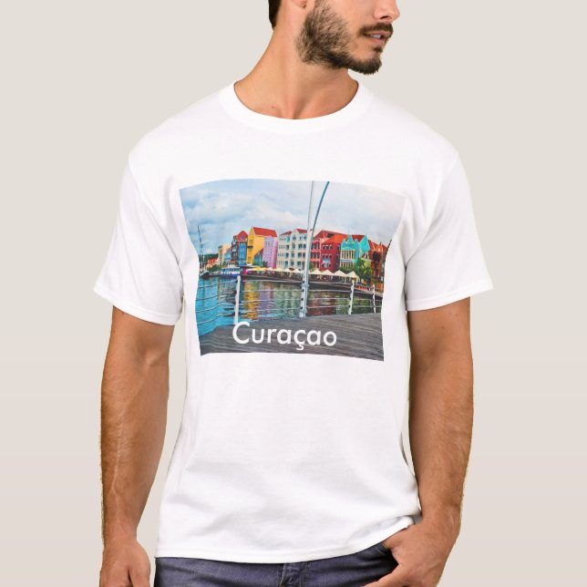 Handelskade Curacao Aussicht von der Pontobrücke T-Shirt (Vorderseite)