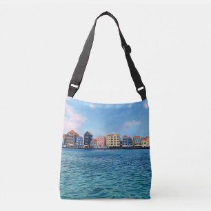 Handelskade Waterfront Willemstad, Curacao Tragetaschen Mit Langen Trägern