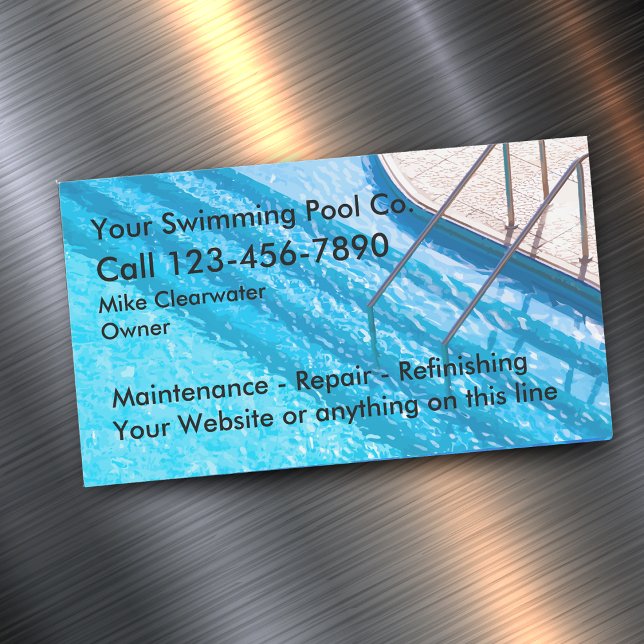 Handelsmagnete für Schwimmbad-Dienste Magnetische Visitenkarte (Von Creator hochgeladen)