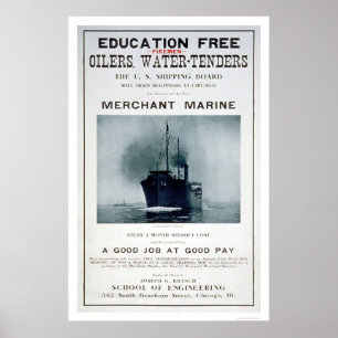Handelsmarine-einziehenplakat (US02056) Poster