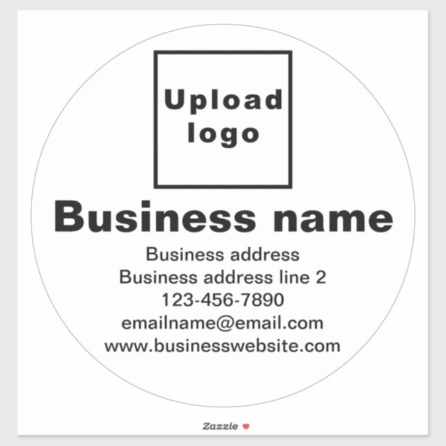 Handelsmarke auf White Large Round Vinyl Aufkleber (Blatt)