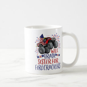 Handelsminister für Firecracker US Flag 4. Juli B Kaffeetasse