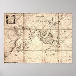 Handelszone "Dutch East India Company" (VOC) Poster
