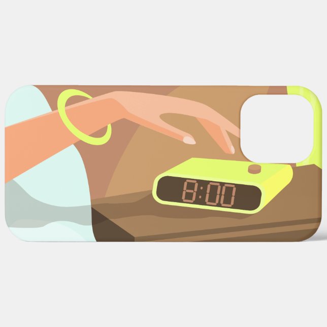 Händeschalten auf den Knopf Wecker-Schlummertaste Case-Mate iPhone Hülle (Hinten (horizontal))