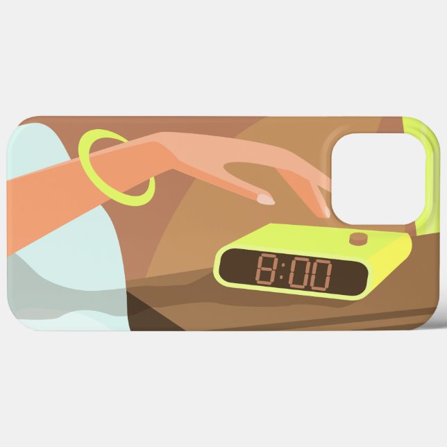 Händeschalten auf den Knopf Wecker-Schlummertaste Case-Mate iPhone Hülle (Rückseite (Horizontal))