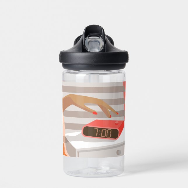 Händeschalten der Frauen auf den Knopf für den Wec Trinkflasche (Vorne)