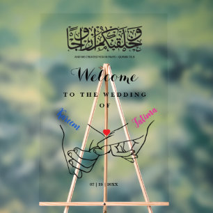 Händeschalter Nikah Begrüßungsschild Akryllisch Acrylschild