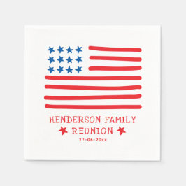 Händeschleife für die Amerikanische Flagge - Wiede Serviette