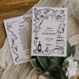 Händeschlittenkarte Einladung