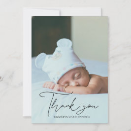 Händeschrieben Sie Ihr Foto Baby-Dusche Vielen Dan Dankeskarte
