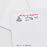 Händezeichnen Merry Christmas Return Address Label<br><div class="desc">Hand gezeichnet Frohe Weihnachten. Whimsikal,  einfach,  elegant. Sehen Sie sich die gesamte Kollektion an,  um mehr passende Artikel zu finden!</div>