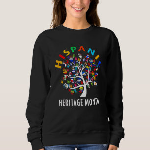 Handfahnen Baumwurzeln Latina Hispanic Heritage Mo Sweatshirt