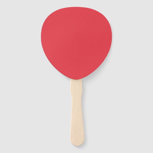 Handfan in Form von Petalen - Tomatenrot (Custom) Fächer (Vorderseite)