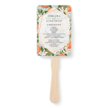Handfans für Citrus und Mint Wedding