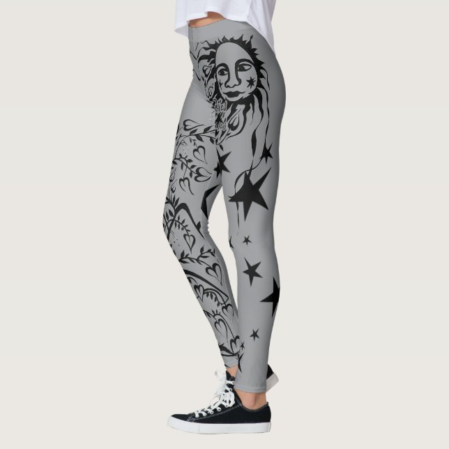 Handfarbene Designer-Leggings Leggings (Links)