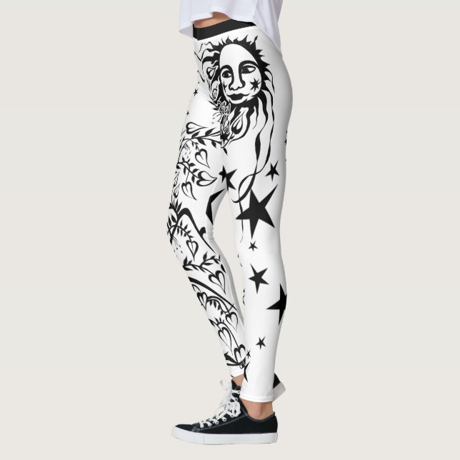 Handfarbene Designer-Leggings Leggings (Links)
