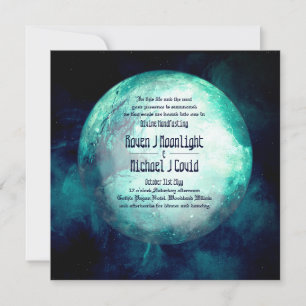HandFasten Einladende Pagan Wiccan Aquamarin Moon 