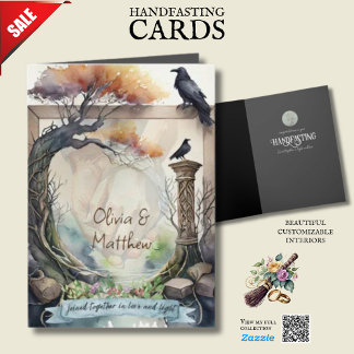 HANDFASTING CARD PERSONALISIERT PAGAN RAVENS 🌿 KARTE
