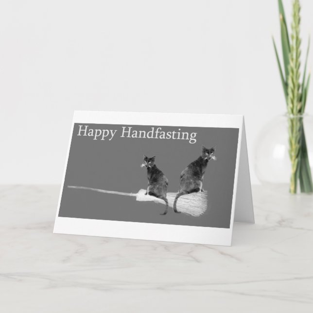 Handfasting heureux ! Carte de mariage païenne de (Devant)