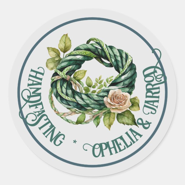 HANDFASTING STICKERS FOR FAVORS ENVELOPES CORD (Vorderseite)