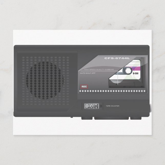 Handfestes Bandrekorder-Gerät Postkarte (Vorderseite)