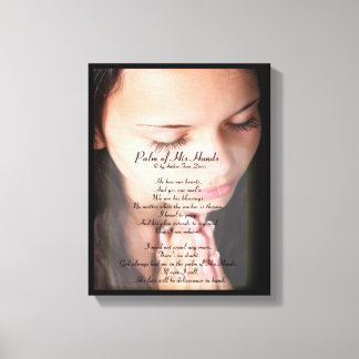 Handfläche POEM 4 LEINWAND CANVAS DRUCKEN