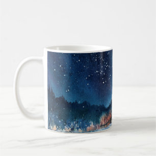 Handgearbeitete Winterlandschaft Kaffeetasse