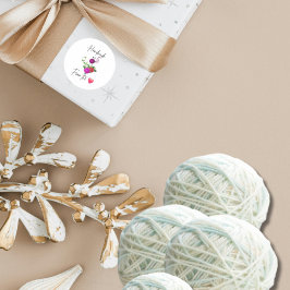 Handgefertigt aus dem Heart Knitter Lover Sticker