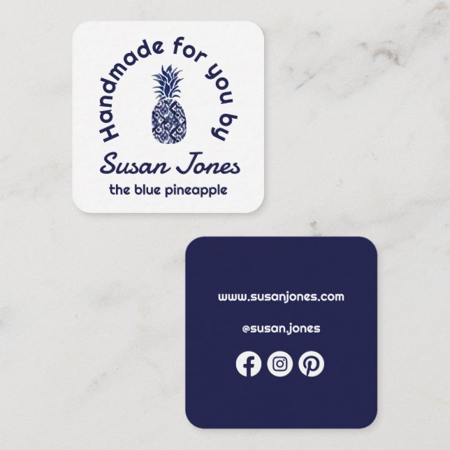 handgefertigt begleitkarte (Vorne/Hinten)