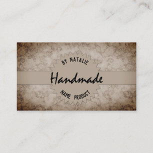 Handgefertigt, Kraft, Kraftpapier, vintage Visitenkarte