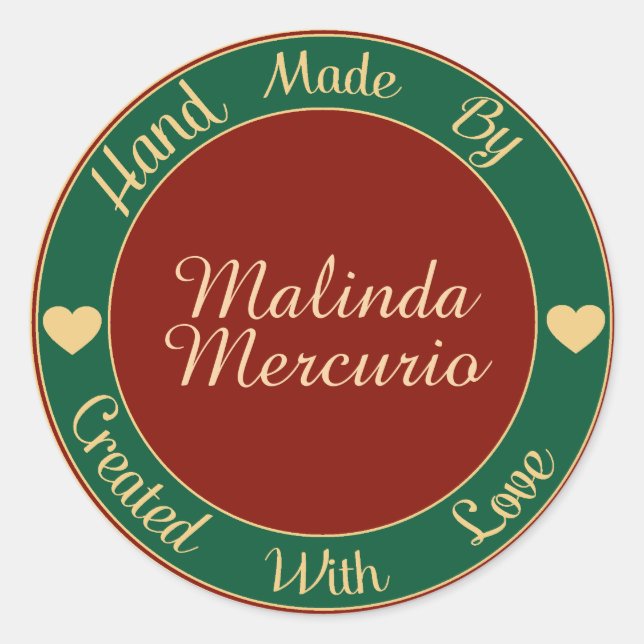 Handgefertigt mit Aufkleber - SRF (Vorderseite)