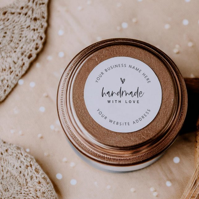 Handgefertigt mit Liebe Aufkleber für kleine Unter (Von Creator hochgeladen)