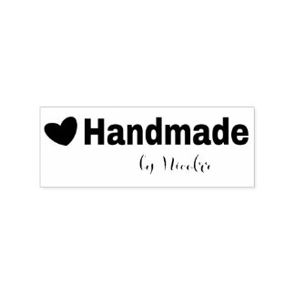 handgefertigt mit Liebe aus Kautschuk Briefmarke Gummistempel