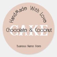 Handgefertigt mit Liebe Backen Handmade Business