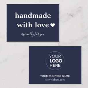 Handgefertigt mit Liebe Benutzerdefinierte Logo- Visitenkarte