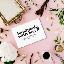 Handgefertigt mit Liebe | Benutzerdefiniertes Logo