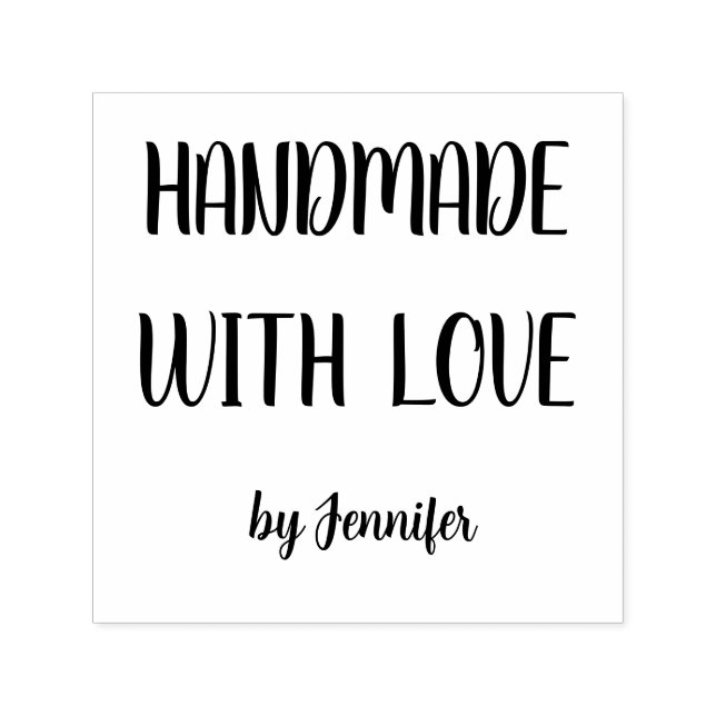 Handgefertigt mit Liebe Beruflich Chic individuell Permastempel (Design)