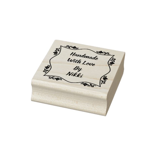 Handgefertigt mit Liebe Briefmarke Gummistempel (Stempel)