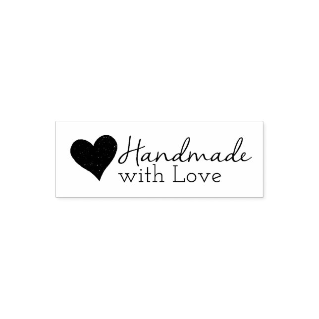 Handgefertigt mit Liebe Briefmarke Permastempel (Design)