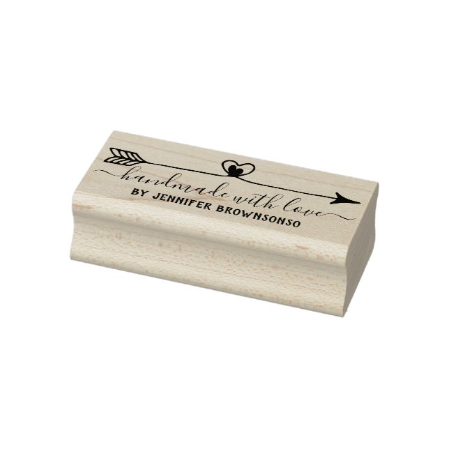 Handgefertigt mit Liebe-Business-Pfeil Gummistempel (Stempel)