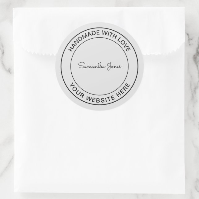 Handgefertigt mit Liebe Craft DIY Cool Hipster Bus Runder Aufkleber (Tasche)